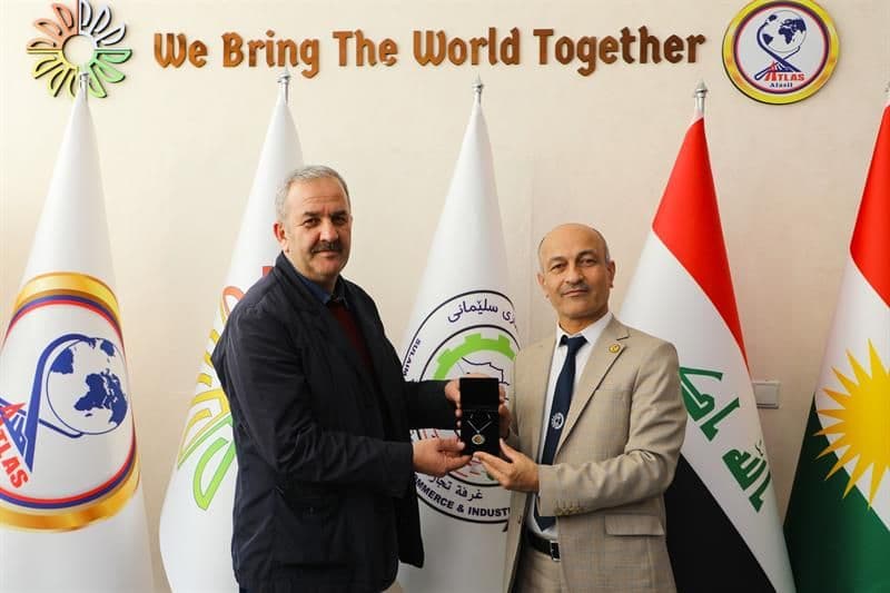 Receiving the Suly Expo team from the delegation of the İŞGEM Group.