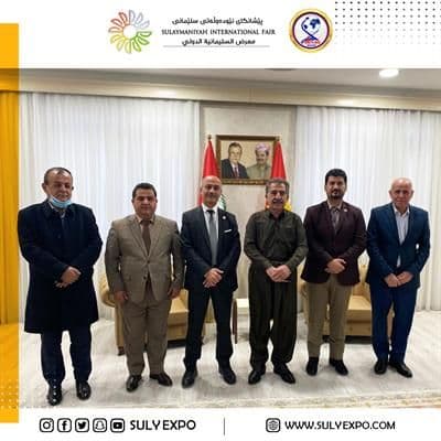 سەردانی تیمی پێشانگای نێودەوڵەتی سلێمانی بۆ وەزارەتی ڕۆشنبیری