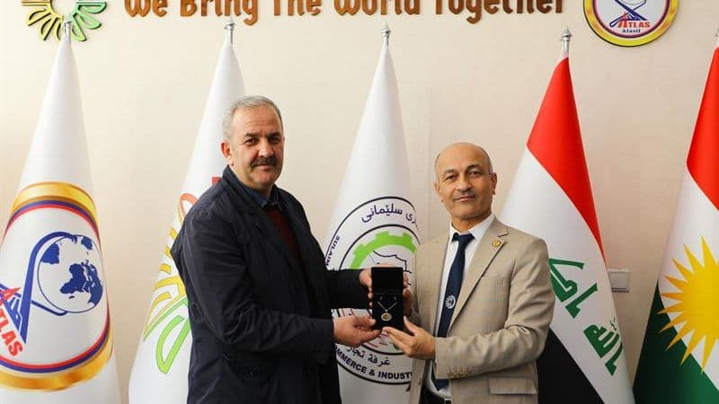 Receiving the Suly Expo team from the delegation of the İŞGEM Group.
