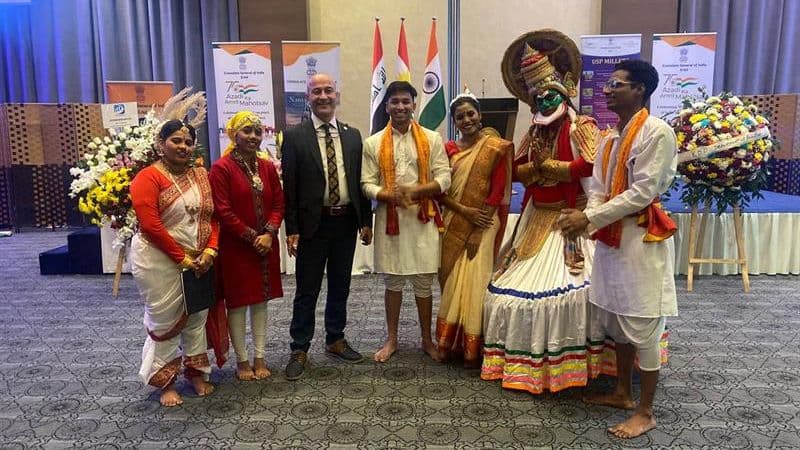 Participating in the 74th anniversary of the National Day of India.
